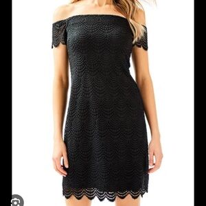Lilly Pulitzer Jade Onyx Of the Shoulder Dress